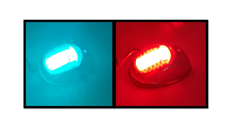 Pactrade Marine Boat Navigation Lights Red and Green LED Side Lights (Vertical Mount) - 2 NM Stainless Steel Housing | Green Starboard Red Port Navigation Lights for Boats LED 2 NM Model - Stainless Steel