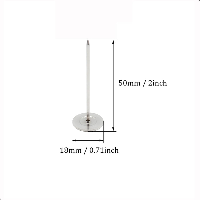 [Australia - AusPower] - 10 Pcs Long Upholstery Nails Tacks 18mm x 50mm, Flat Head Furniture Nails, Large Thumb Tacks, Metal Push Pins, for Furniture Sofa Headboards Decorative,Silver,0.7 x 2 inch Silver 