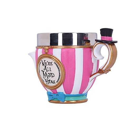 Nemesis Now Alice in Wonderland Inspired Tea Cup, Hand-Painted Resin, Pinkys Up Drinkware, Collectible Coffee Mug - Mad Hatter