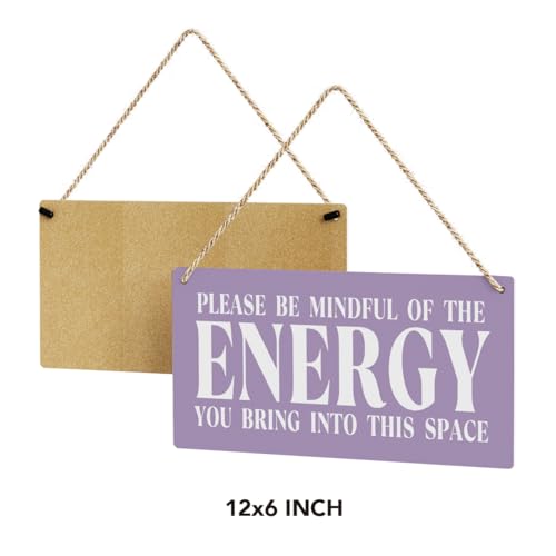 Purple Decor Spiritual Decor Meditation Room Decoration Wooden Wall Sign Energy-Purple