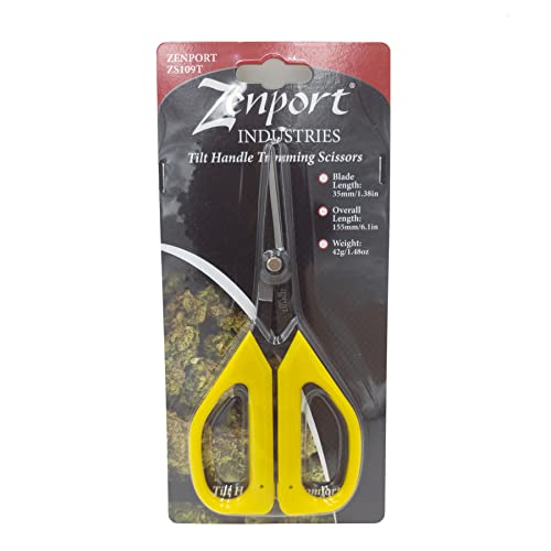 Zenport ZS109T 6.5-inch garden, fruit and grape scissors with long tilted blade