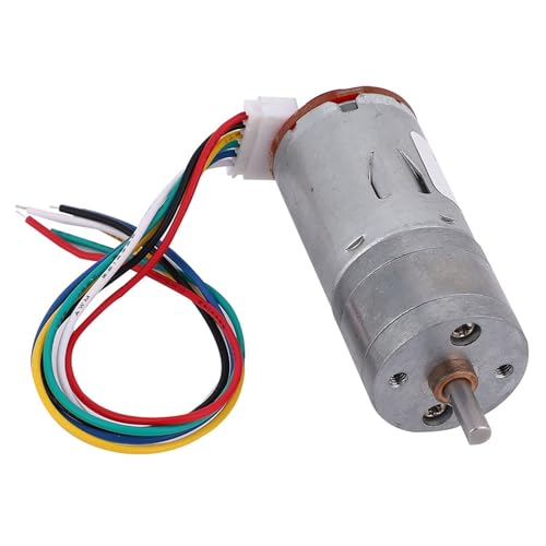 Garosa Encoder Gear Motor 12V 65mm 500RPM Full Metal Gears for Smart Car