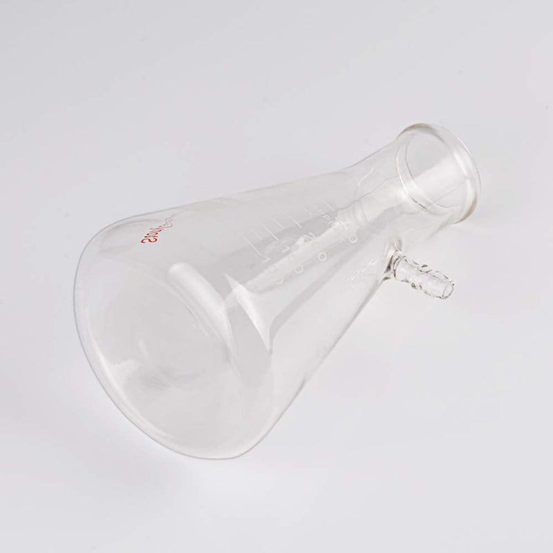 [Australia - AusPower] - StonyLab 250ml Borosilicate Glass Filtering Flask, Bolt Neck with Tubulation. 250 ml transparent 