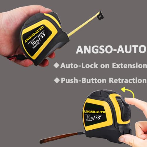 ANGSO-AUTO 33 ft/10 m self-locking tape measure for ADAS calibration tools