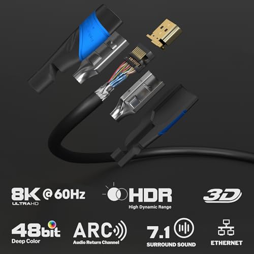 KabelDirekt - 2m - 4K HDMI Cable (4K @120Hz & 4K @60Hz - Spectacular Ultra HD Experience - High Speed with Ethernet - HDMI 2.0/1.4, Blu-ray/PS4/PS5/Xbox Series X/Switch - Black | 10K, 8K@60Hz & 4K@120Hz, High Speed HDMI - for PS5, Xbox Series