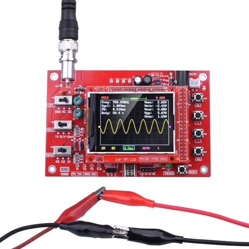 ARCELI Pocket Digital Oscilloscope Kit, Open Source, 2.4" TFT, 1 MSP with Probe, Assembled Version (Welded)