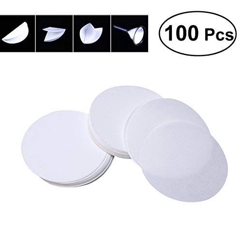UEETEK Pack of 100 Quality Filter Paper, Diameter 11 cm Paper Discs with Medium Flow Speed for Chemical Applications