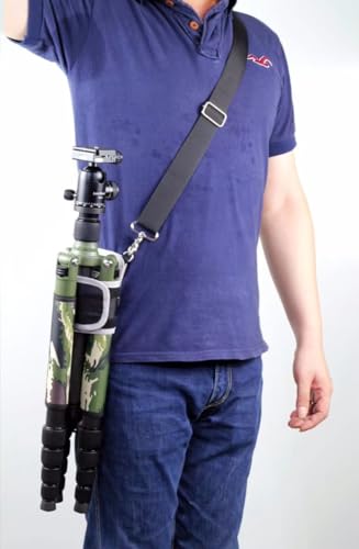 Nicama MTB1 Camera Monopod Shoulder Neck Sling Strap/Unipod Tripod Belt Waist Bag, Weight Support for Gimbal Stabilizer DJI Ronin-S, Zhiyun Crane, Moza Air Hold Gimbal Easier and Longer (Black)