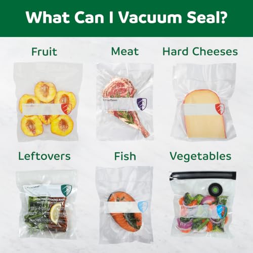 FoodSaver Vacuum Zipper Quart Bags, 70 Count BPA-Free Reusable Storage Bags for Food, Sous Vide, and Meal Prep, Compatible with Handheld Sealers