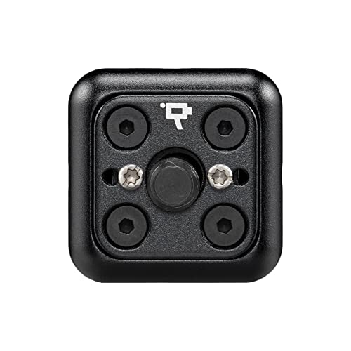 Wooden Camera Accessory Cube with Anti-Twist Pins to Mount to Cage or Rig, Compact 1" Cube for Mounting Accessories (1/4"-20) 1/4"-20