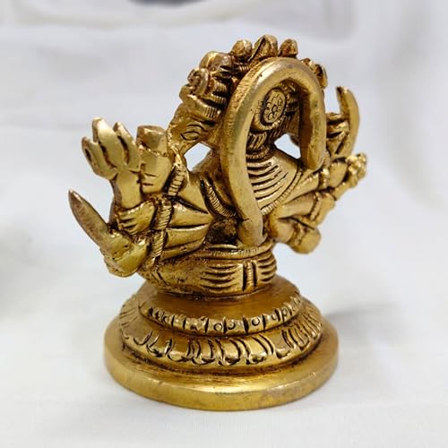 Brass Panchmukhi Hanuman Statue 2.75 Inch 270gm | Handcrafted Lord Bajrangbali Idol, Five Face Hanuman Murti for Home Temple, Office, Pooja, Vastu Decor, Hindu Religious Gift & Spiritual Sculpture
