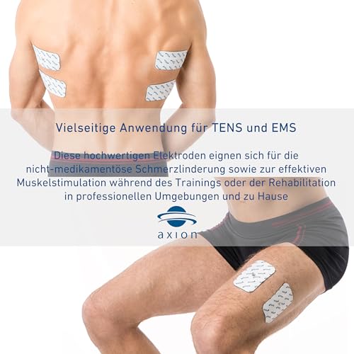 Sanitas Beurer Compatible Clectrodes 10x5 cm, 4 Pieces | Compatible with Sanitas TENS device and EMS muscle stimulator (eg SEM43, SEM44) & Beurer (eg EM49, EM56). Reusable