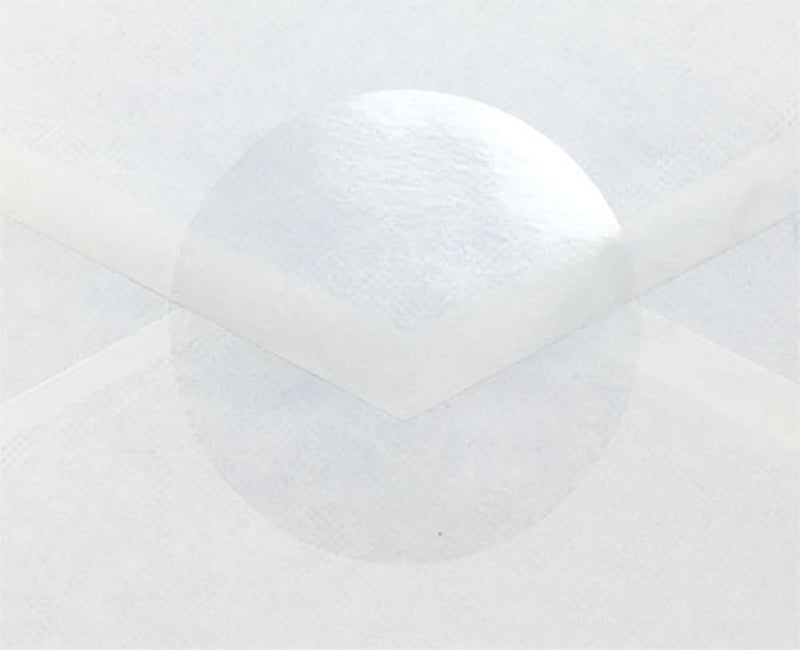 Ultra Clear Retail Wafer Seals for Mailing Packaging 2.5 Inch Round Circle Dots 500 Adhesive Stickers