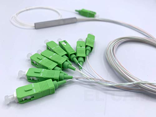 Elfcam - Optical Splitter Fiber Optic PC Splitter (Fiber Splitter) SC/APC Simplex Singlemode 0.9 mm, 1X8