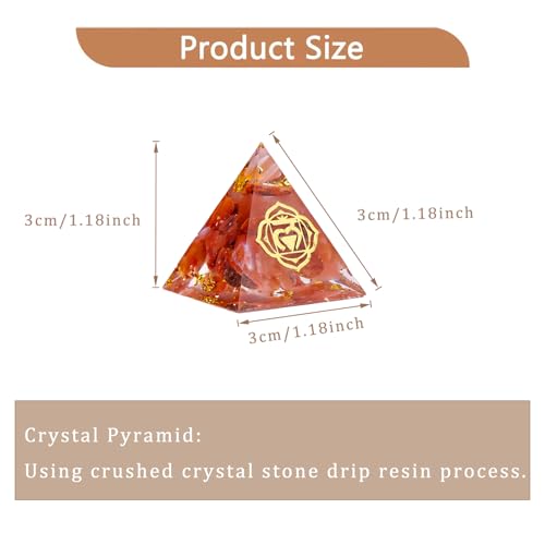 Crystal Pyramids Set Made of Crystals and Epoxy Resin 3CM/1.18IN