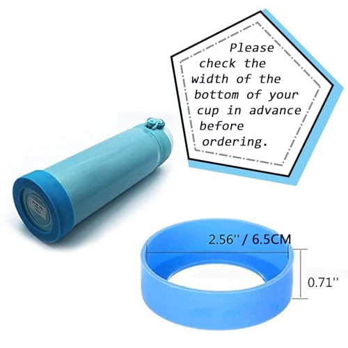 20PCS 65mm Protective Cup Mat Silicone Sleeve Heat-Resistant Water Bottle Holder Insulation Mat Non-Slip Cup Mug Coaster (Pack of 3) 6.5cm (Pack of 3)