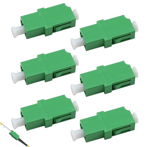 Pack of 6 Fibre Optic Adapter Socket Fibre Optic Coupling (LC/A, PC) Female Simplex Single Mode for Single Mode Cable Plug and Play Solution for Fast Cabling in Networks Data Centers and FTTH Applications