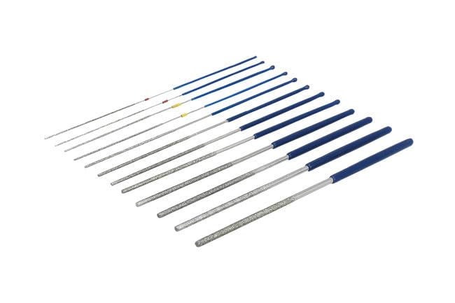 Laser 8645 Micro Round Diamond Coated File Set 12 Pieces