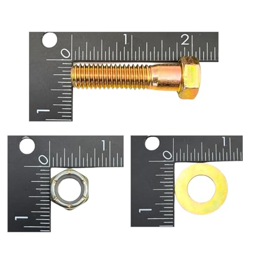 Quantum Forge 7/16"-14 x 1-3/4" Grade 8 hex bolts with flat washers and nylon lock nuts, 10-pack