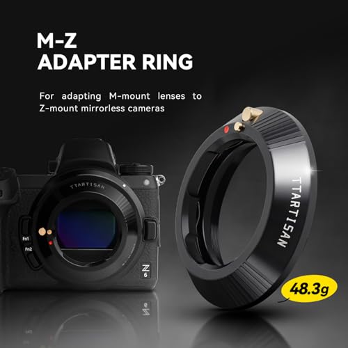 TTARTISAN M-Mount Adapter to Nikon Z-Mount Lens Adapter Converter Ring Compatible with Nikon Z-Mount Camera Z5 Z6 Z7 Z6II Z7II ZFC Z30 Z50 Z9 M-Z Adapter
