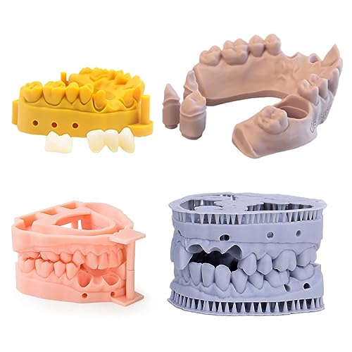 JAMG HE 3D Printer Resin Dental Pro Model Resin Dental Prosthetic Model Resin for Crown and Bridge Model, Orthodontic Model, Implant Model etc (IPA Clean, Light Grey, 500 g) IPA Clean