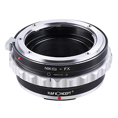 K&F Concept Camera Lens Adapter Ring Compatible with AI G AF-S Mount Lens to Fuji FX X-Pro1 XT4 X-M1 X-A1 X-E1 Adapter AI(G)-FX