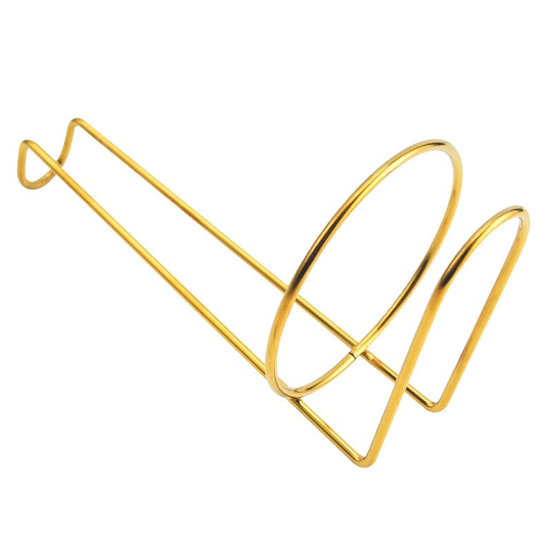 Lasenersm 2 Pieces Stainless Steel Spoon Rest Holder with Bowl, Gold