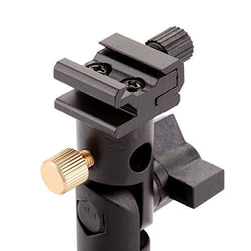 Fotga 2 Pack Camera Flash Speedlite Mount Swivel Light Stand Bracket with Umbrella Reflector Holder for Camera DSLR Nikon Pentax Olympus DSLR Flashes Studio Light LED Light
