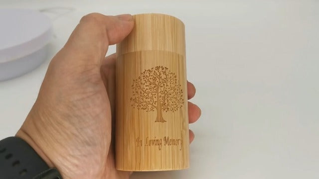 Biodegradable Small Scattering Urns for Human Ashes Adult, Eco Friendly Tubes with Tree of Life Pattern, 1.9''x3.8'', 2 Pcs Small,1.9''x3.8'',2 Pcs