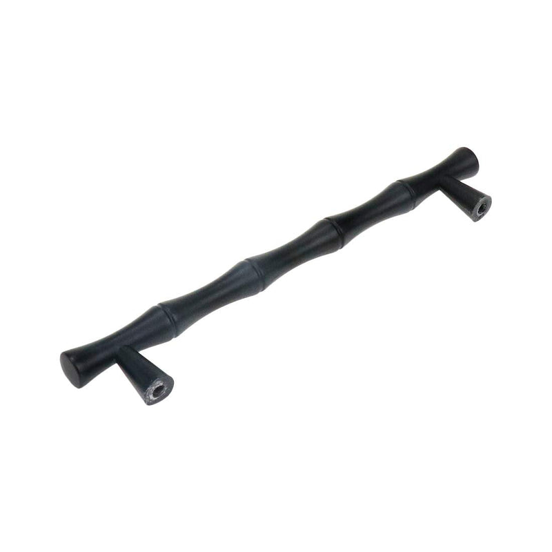 Bitray 5 Pack Cabinet Handles Bamboo Shape Kitchen Cupboard Dresser Closet Drawer Door Pulls, 5 Inch (128mm) Zinc Alloy Handle Cabinet Pull Handles (Black Red Ancient) Red Black