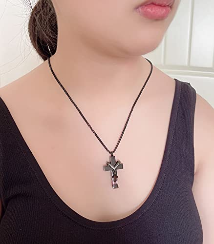 Birthstone Cross Urn Necklaces for Ashes Cremation Jewellery Urns for Human Ashes Memorial Urn Keepsake Pendant November