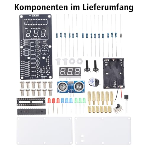 HC-SR04 Ultrasonic Rangefinder Soldering Kit for School | With LED display, DIY distance sensor soldering kit kit, mint soldering learning for home, school and daily use
