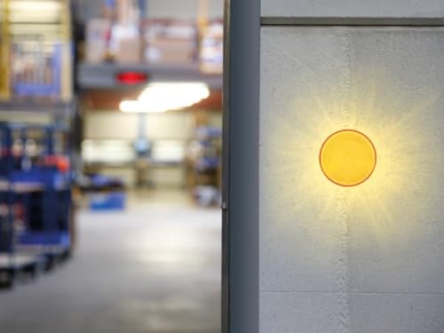 Velleman Orange 12V DC 77mm 15 LED Signal and Warning Light Amber Flash IP20 ABS Acrylic for Garage Workshop Alarm Signaling