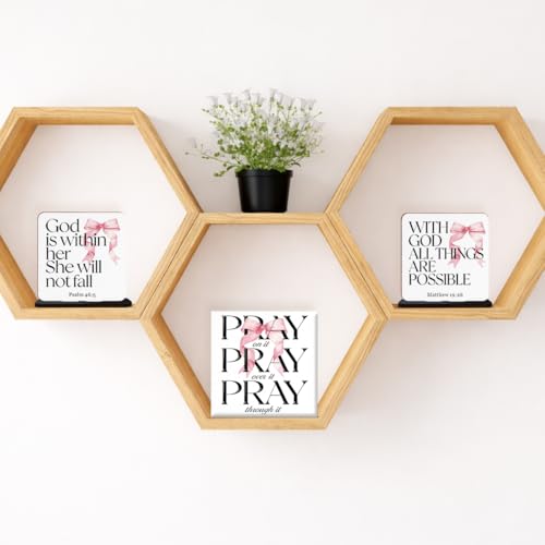 3 Pcs Bible Verses Decorations Christian Wooden Decor Sign - Christian Gift Pray