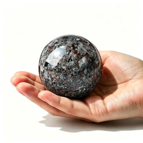 Large Yooperlite Crystal Sphere Healing Stone Ball Decorative Gemstone Orb 70-80MM/2.7-3.1"