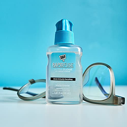 DAP Rapidfuse Ultra Clear all-purpose adhesive, 1.67 oz tubes, pack of 2