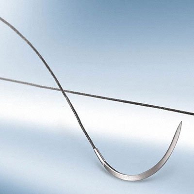 [Australia - AusPower] - CynaMed Suture Thread with Needle (12-Pack) - Training Sutures Pkg. of 12 - 'Black' Threads (12, 3/0, 25mm Blade, 1/2 Reverse Cutting) 
