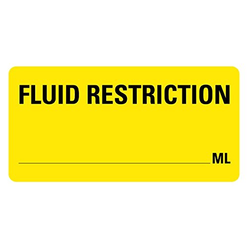 LabelValue Fluid Restriction Food Service Medical Labels LV-MFSL23