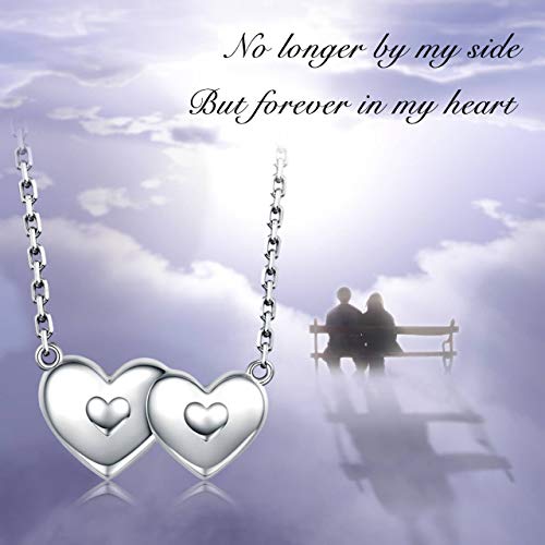 Sterling Silver Urn Ash Necklace Holds Two Cremation Jewelry for Women
