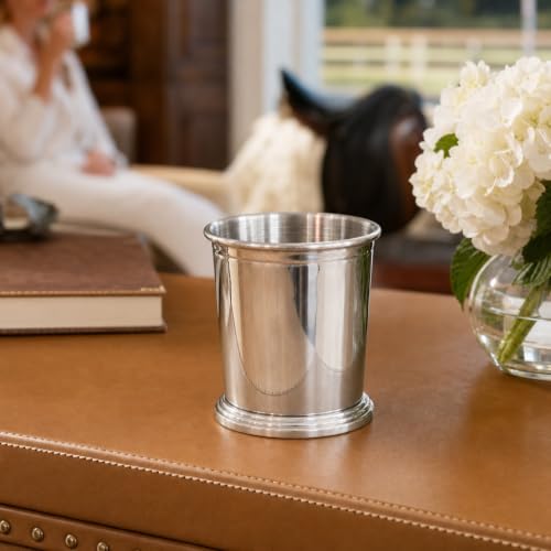 Arthur Court Engravable Stainless Steel Mint Julep Cup - Elegant Drinkware for Celebrations - 4 Inch Tall, Holds 14 oz