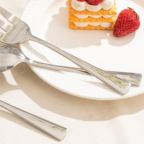 KINGSTONE 5 Piece 18/10 Serving Utensils Set, Stainless Steel Serving Set 5-Piece Silver