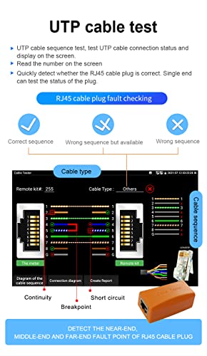 Eversecu UTP network cable test box for CCTV camera tester, checking RJ45 connector faults