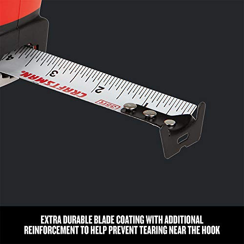 CRAFTSMAN PROREACH 35-foot tape measure with red and black case, CMHT37575S