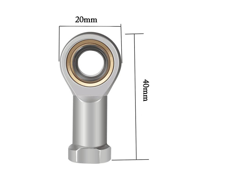 [Australia - AusPower] - SI6T / K, PHS6A Aperture 6mm Metric Self-Lubricating Rod End Joint Bearing Female Thread Right Hand (2 Pieces) PHS 