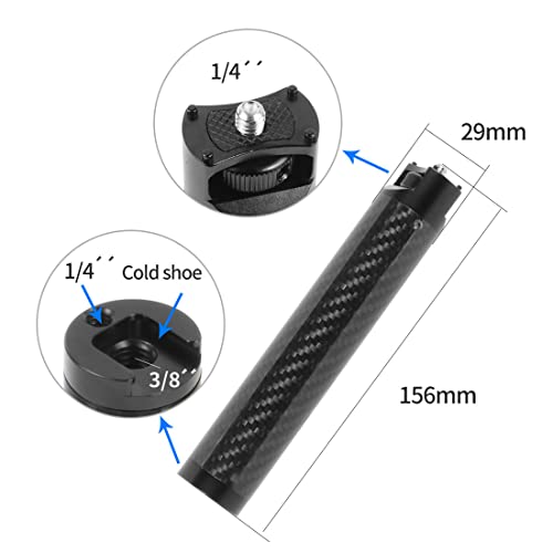 Carbon Fiber Handle Grip Handbar Extension Pole Compatible for Weebill S Handheld Stabilizer Monitor Mount for Weebill Lab Gimbal