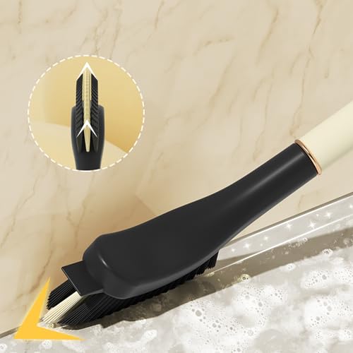Versatile Cleaning Brush Hard Bristles Corners Cleaning Brush - 1 Piece, Colour Combination Yellow and Black, Joint Brush Bathroom, Can Be Used for Cleaning Tight Crevices Dead Ends