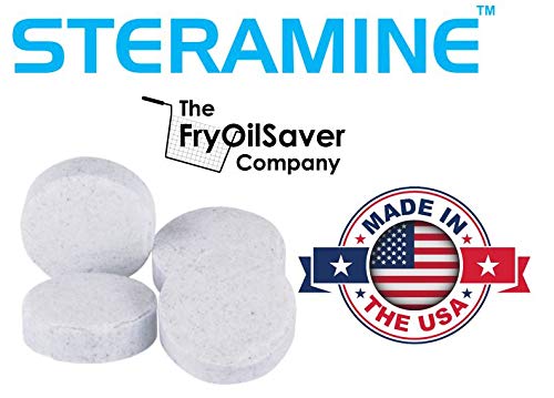 2 Bottles Steramine Sanitizer Tablets - 15x QT-10 Test Strip - Multi Purpose Steramine Sanitizing Tablets for Food Contact Surface in Kitchen, Restaurant & Food Service by FryOilSaver Co. (300 Count) 2 Pack
