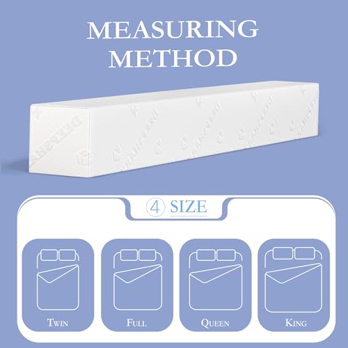 DEEPSHARK Mattress Gap Filler, Bed Gap Filler, Twin Mattress Extension Filler for Headboard Seams, Bed Space Cracks White(39"×6"×6", Twin/Twin XL) 39"×6"×6"