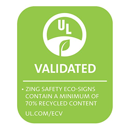 Zing Green Products 1934S Recycled Polystyrene "Caution X-Ray Radiation" Safety Sign, Self-Adhesive, Magenta on Yellow, 10" Length, 7" Width Recycled Polystyrene Self Adhesive