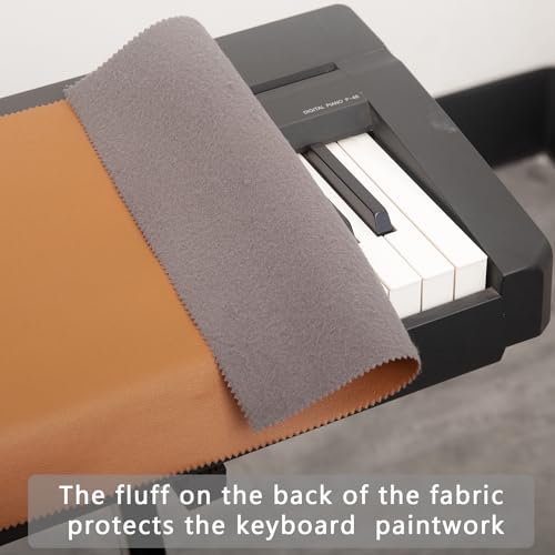 Keyboard Piano Cover Digital Piano Dust Covers Luxury Soft and Premium Surface Thickening Electronic Organ Covering Keyboard Update Encasement (Brown) Brown